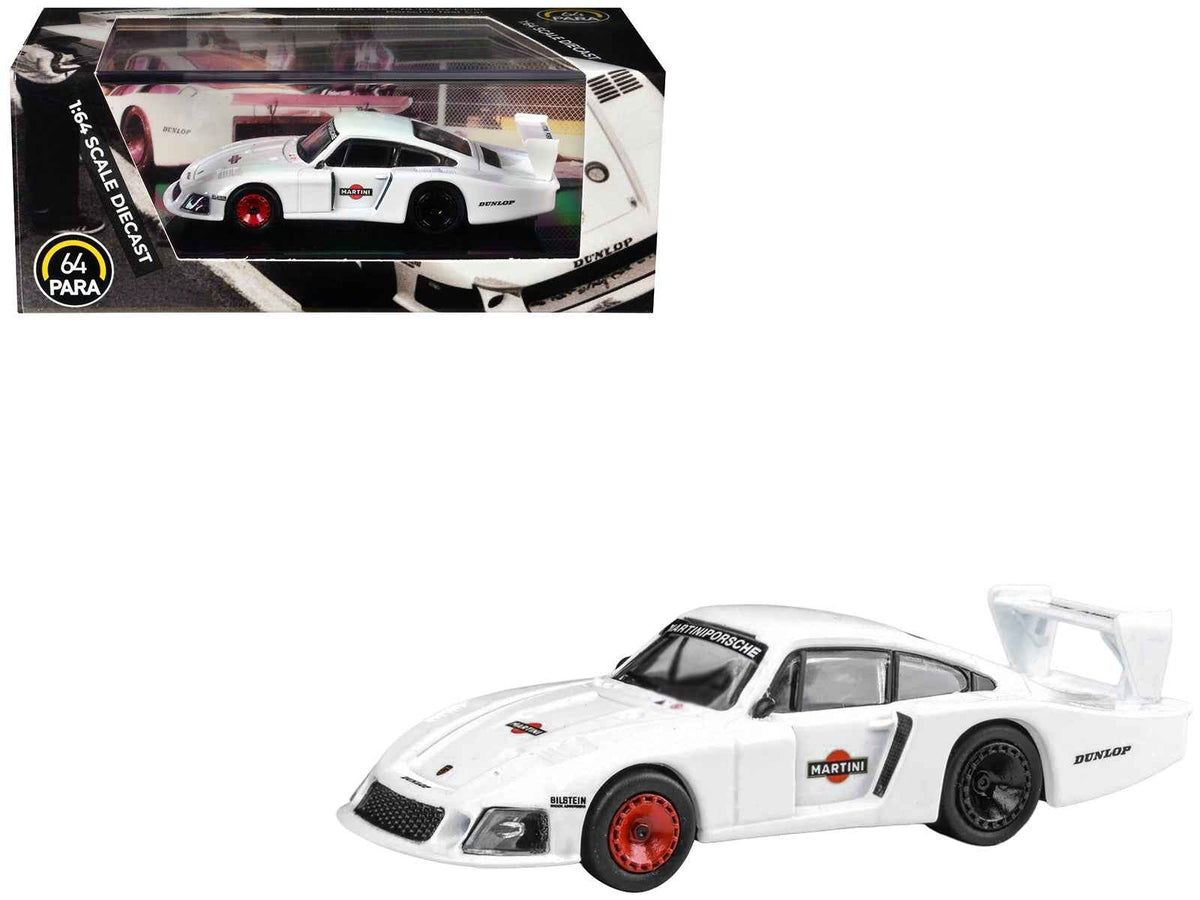 White Porsche 935/78 Moby Dick Martini Racing diecast model car by Miniature Motors, detailed 1/64 scale Porsche model.