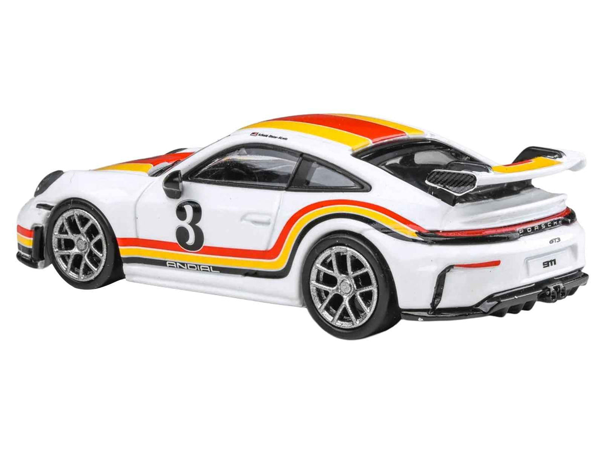 Miniature Motors 2025 Porsche 911 GT3 (992.2) #3 Andial livery white diecast model car by Paragon Models