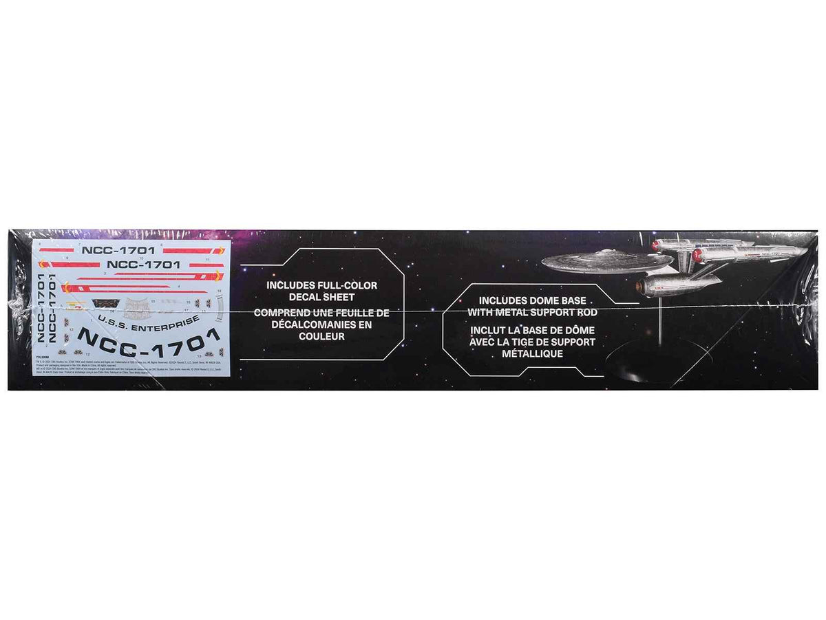 Miniature Motors USS Enterprise NCC-1701 model kit from Star Trek: Strange New Worlds, detailed 1/1000 scale spacecraft replica.