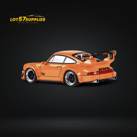 Fast Speed Porsche 964 RWB Widebody Orange 1:64 - Evergreen Kings