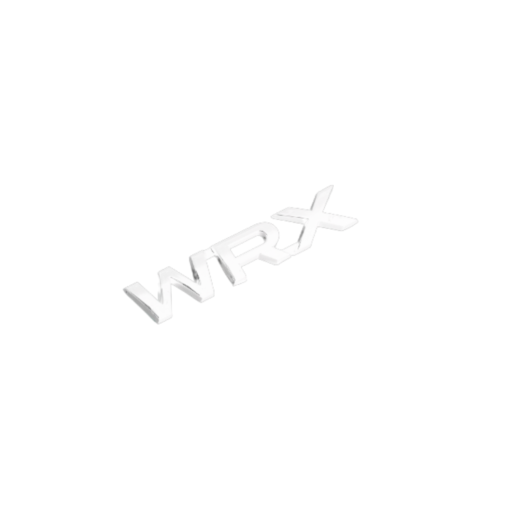 JDMuscle Racing Art WRX trunk emblem in red, black, neon yellow, and white for 2015-2021 Subaru WRX, universal fit, ornamental badge.