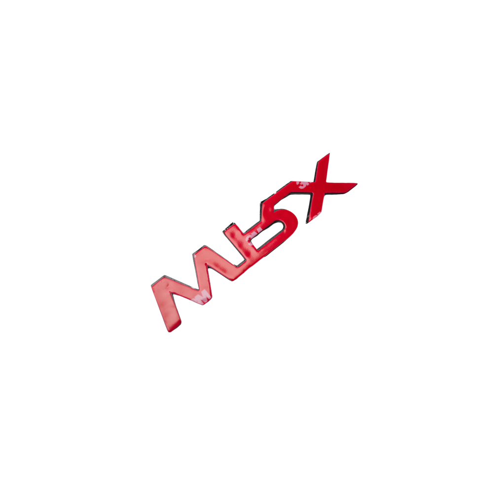 Racing Art WRX trunk emblem by JDMuscle in red, black, neon yellow, and white for 2015-2021 Subaru WRX, car ornament and emblem.