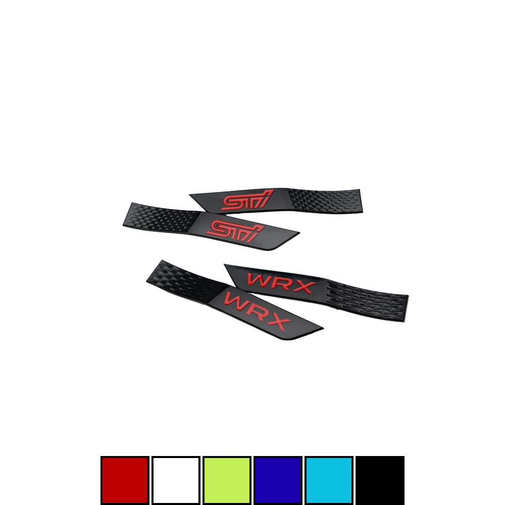 JDMuscle Racing Art 15-21 WRX/STI fender emblems, automotive ornaments, silver and black design for Subaru rally cars