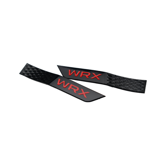 JDMuscle Racing Art Fender Emblems for 2015-2021 Subaru WRX and STI, stylish ornament decals for vehicle customization.