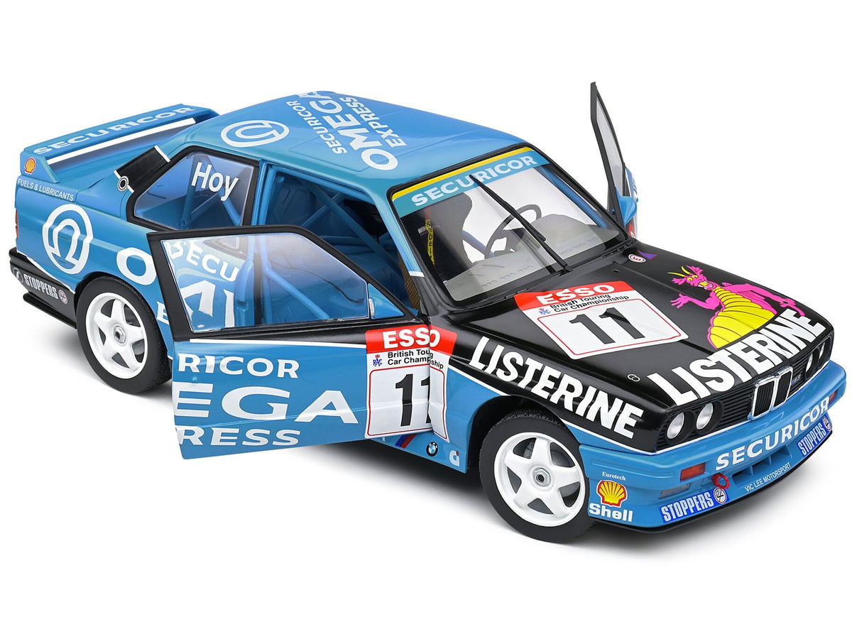 Miniature Motors BMW E30 M3 #11 Will Hoy BTCC 1991 diecast model car by Solido, detailed 1/18 scale collectible.