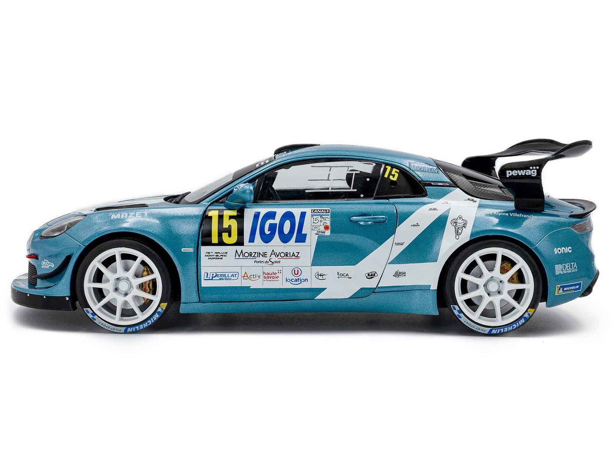 Miniature Motors Alpine A110 Rallye GT+ diecast model car #15 Raphael Astier and Denis Giraudet, Rallye Du Mont Blanc, 1/18 scale by Solido