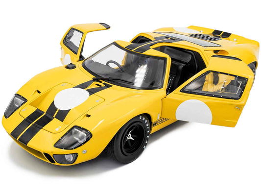 1968 Ford GT40 MK1 Yellow with Black Stripes "Competition" Series 1/18 Diecast Model Car by Solido
