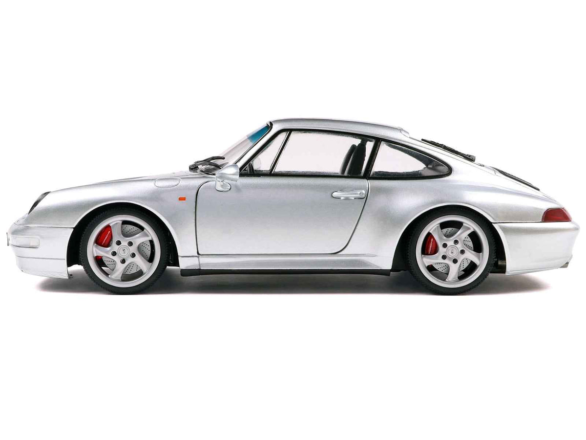 Miniature Motors 1/18 Porsche 911 (993) 4S diecast model car in Polar Silver Metallic by Solido, detailed scale replica.