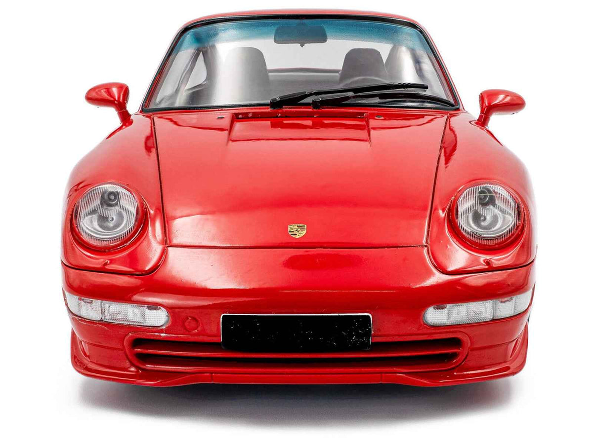 Miniature Motors 1997 Porsche 911 (993) Carrera RS diecast model car in Guards Red, 1/18 scale, by Solido.