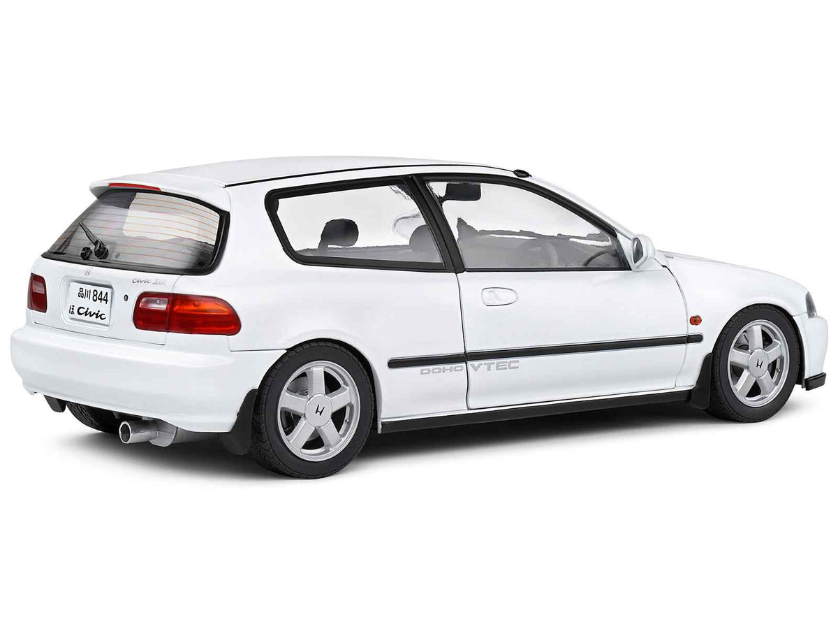 Frost white 1991 Honda Civic EG6 RHD diecast model car by Solido, detailed miniature Honda model in 1/18 scale.
