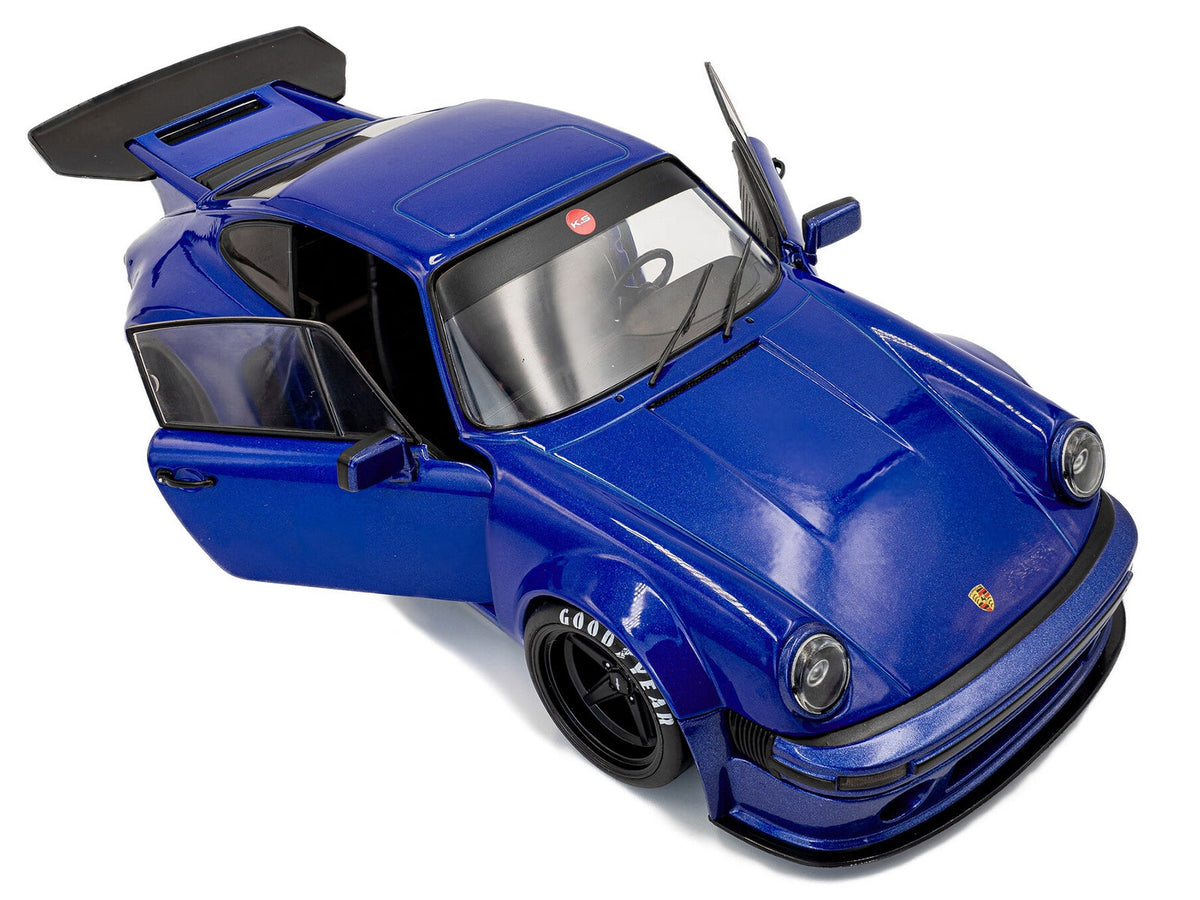 Dark blue metallic 2024 Porsche 911 KS-R diecast model car by Solido, detailed miniature Porsche 911 scale model.