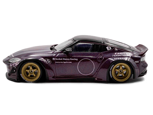 2022 Nissan Pandem Fairlady Z RHD (Right Hand Drive) Purple Metallic with Black Top 1/43 Diecast Model Car by Solido