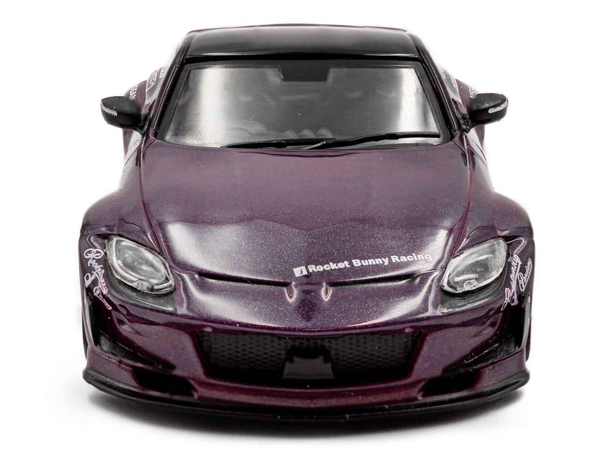 Purple metallic 2022 Nissan Pandem Fairlady Z RHD diecast model car by Solido, with black top, 1/43 scale, detailed miniature Nissan.