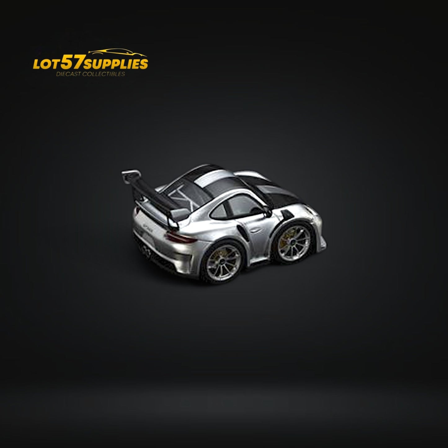 MINICRAFTSMAN Porsche 911 GT3 RS Egg Cart Silver 1:64 - Evergreen Kings