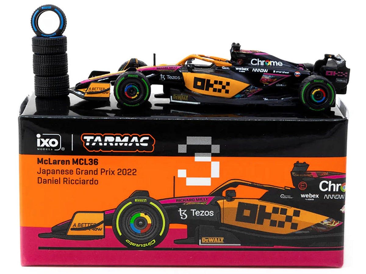 Miniature Motors McLaren MCL36 #3 Daniel Ricciardo Formula One F1 Japanese GP 1/64 diecast model by Tarmac Works