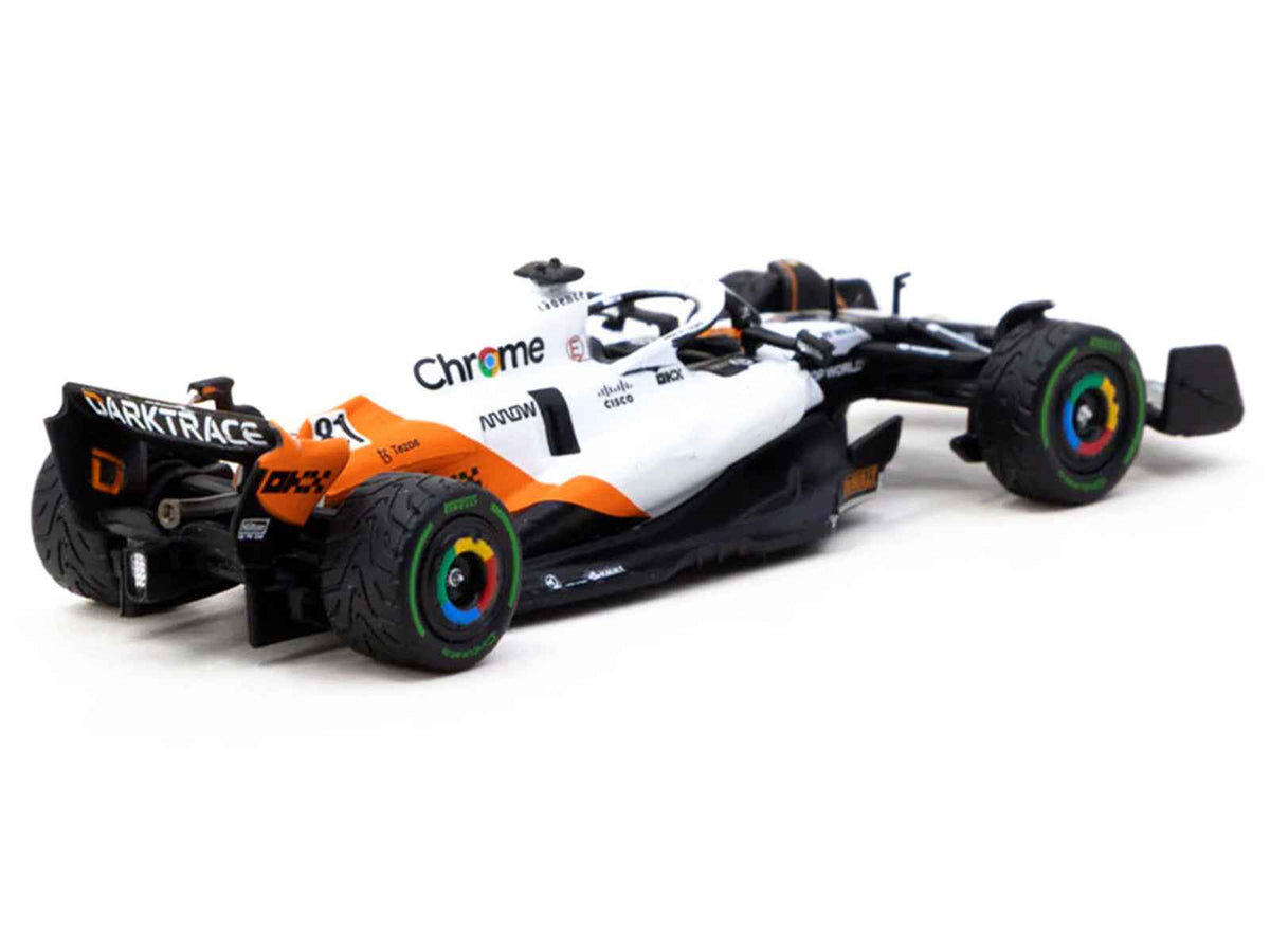Miniature Motors McLaren MCL60 #81 Oscar Piastri F1 Monaco GP 1/64 diecast model by Tarmac Works, detailed F1 racing car replica.