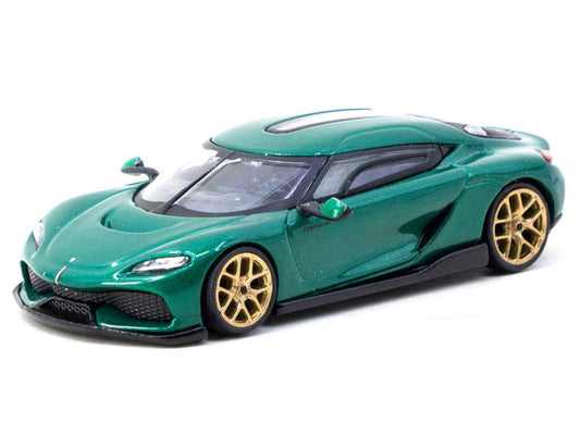 Koenigsegg Gemera Green Metallic "Global64" Series 1/64 Diecast Model by Tarmac Works