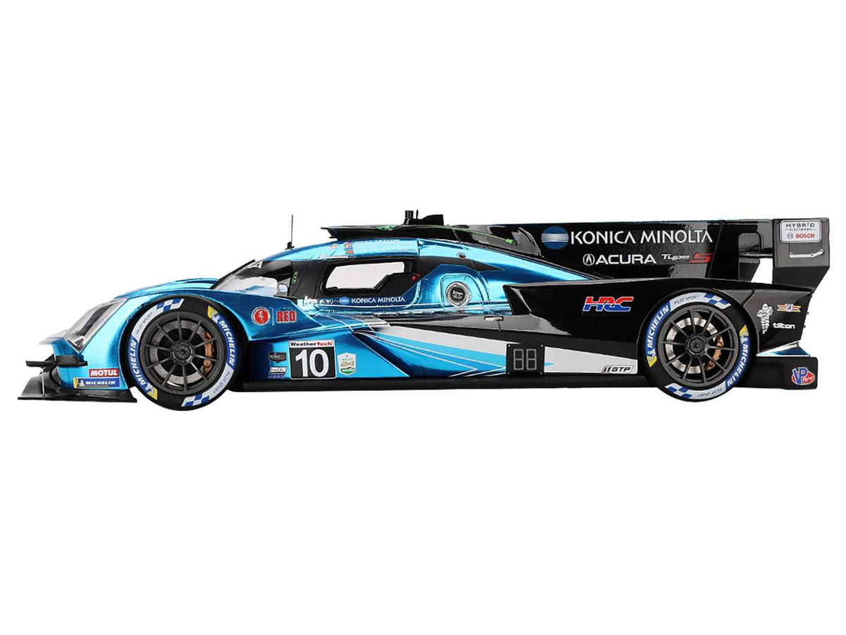 Miniature Acura ARX-06 GTP #10 model car by Top Speed, featuring Filipe Albuquerque, Marcus Ericsson, Brendon Hartley, Ricky Taylor.