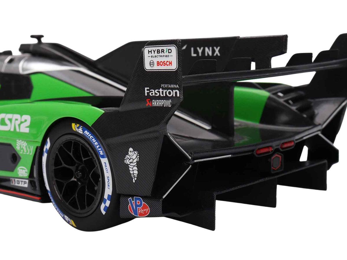 Miniature Lamborghini SC63 model car by Miniature Motors, featuring #63 IMSA "Iron Lynx" team at 12 Hours of Sebring, 1/18 scale.
