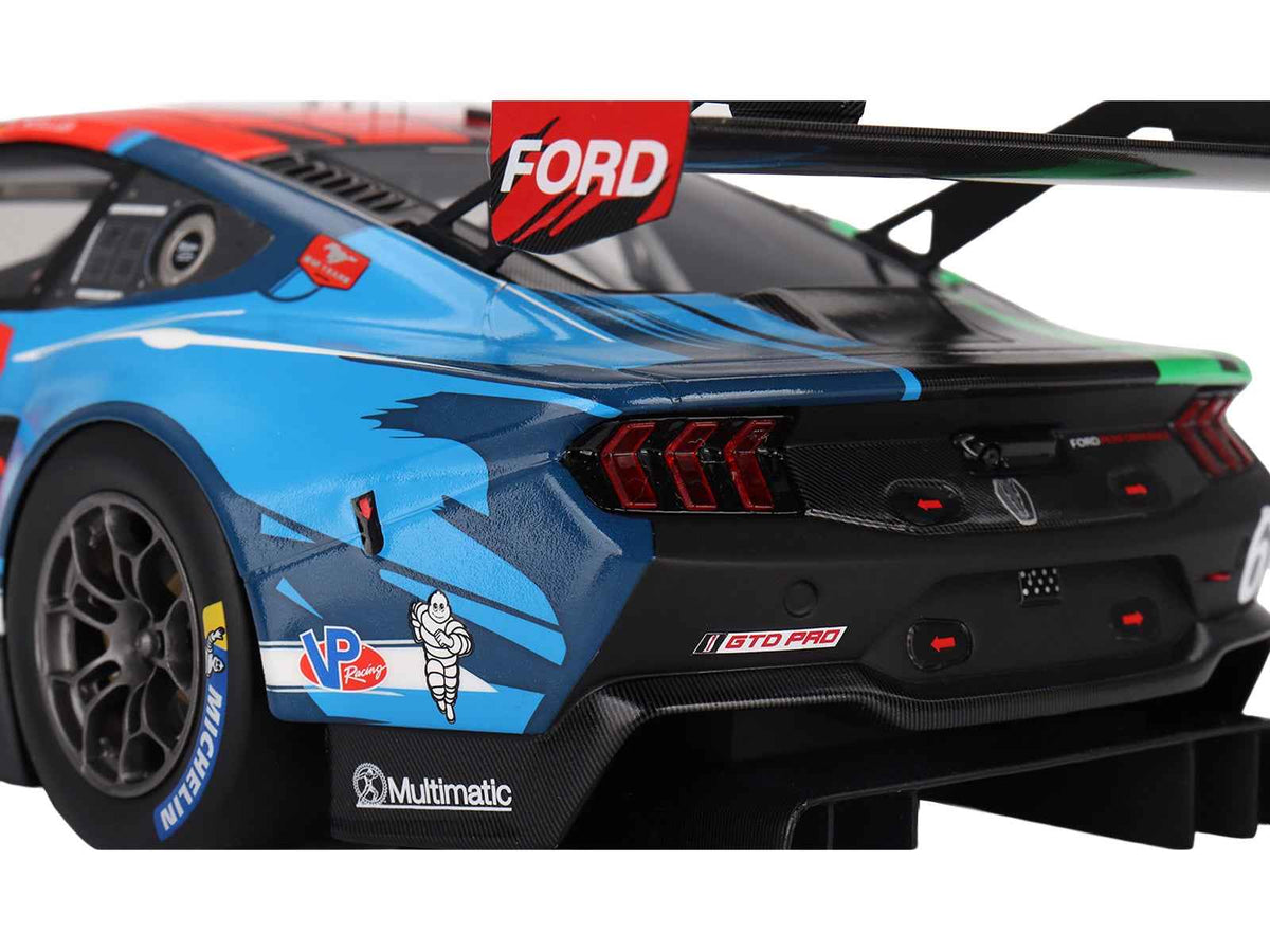 Miniature Motors Ford Mustang GT3 #65 Joey Hand and Dirk Muller model car, detailed 1/18 scale by Top Speed.
