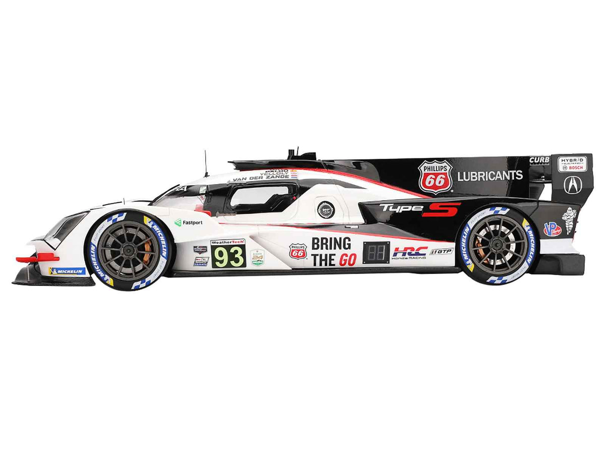 Miniature Acura ARX-06 GTP #93 model car by Top Speed, featuring Kakunoshin Ohta, Alex Palou, Renger van der Zande, Nick Yelloly.
