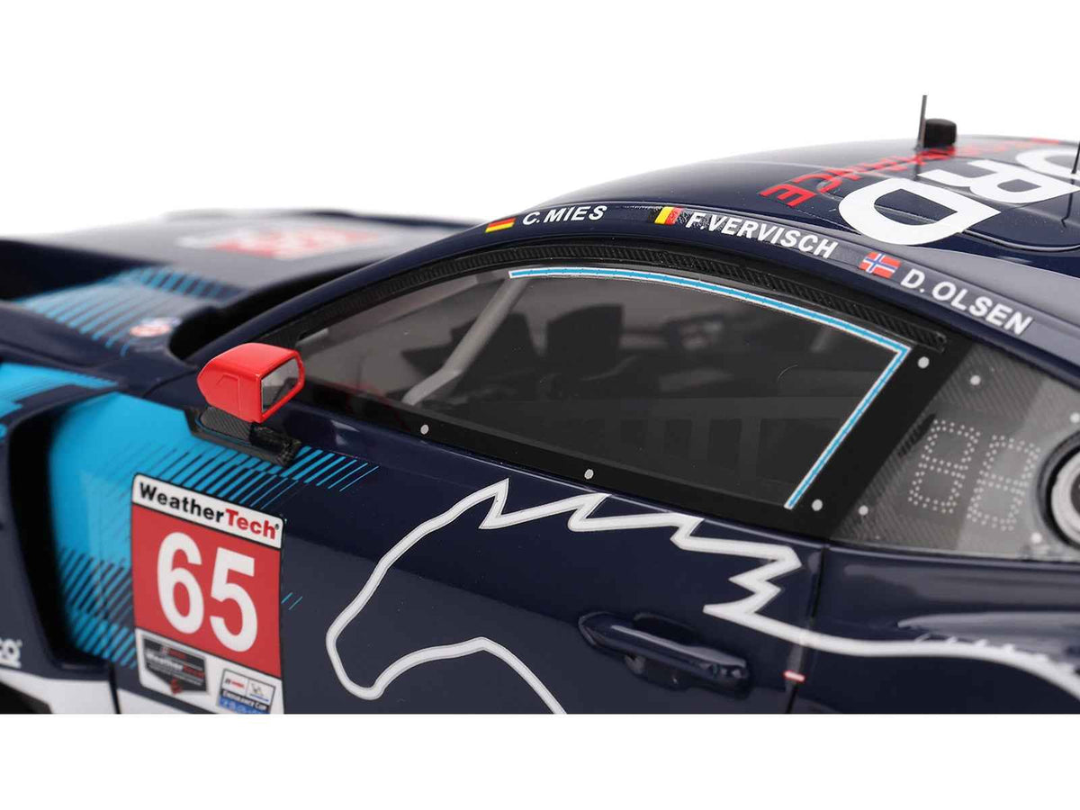 Miniature Ford Mustang GT3 model car by Miniature Motors, featuring #65 IMSA Daytona 24 Hours winners in detailed design.