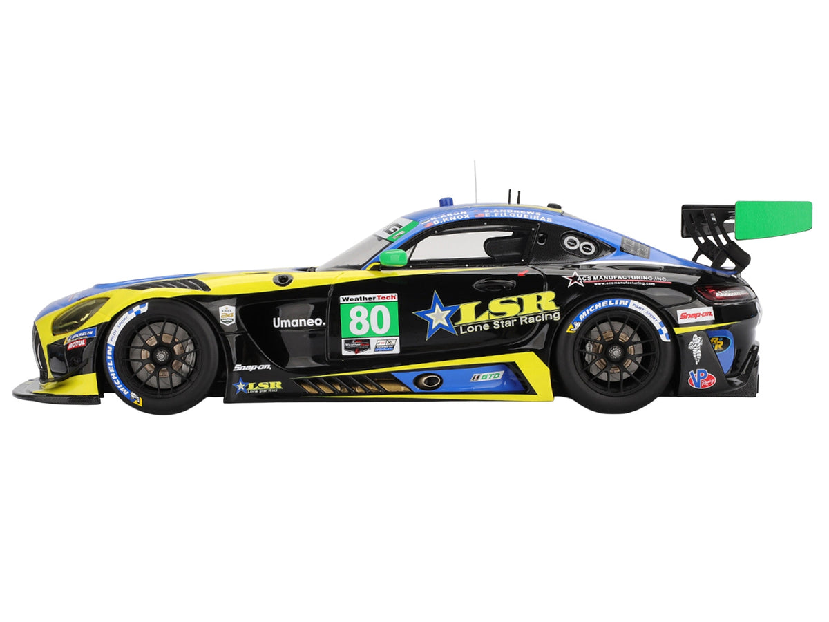 Mercedes-AMG GT3 EVO #80 miniature model car by Miniature Motors, detailed replica for Lone Star Racing IMSA Daytona 2025