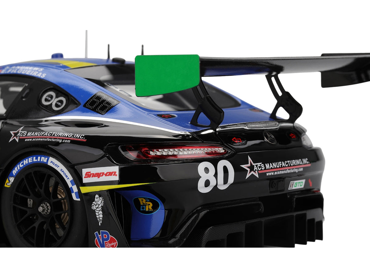 Miniature Mercedes-AMG GT3 EVO #80 race car model by Miniature Motors, detailed 1/18 scale of Lone Star Racing IMSA Daytona 2025