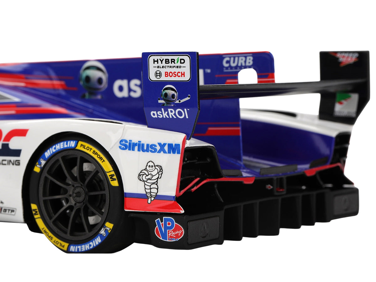 Miniature Acura ARX-06 GTP #60 model car by Miniature Motors, featuring Tom Blomqvist, Colin Braun, Scott Dixon, and Felix Rosenqvist.