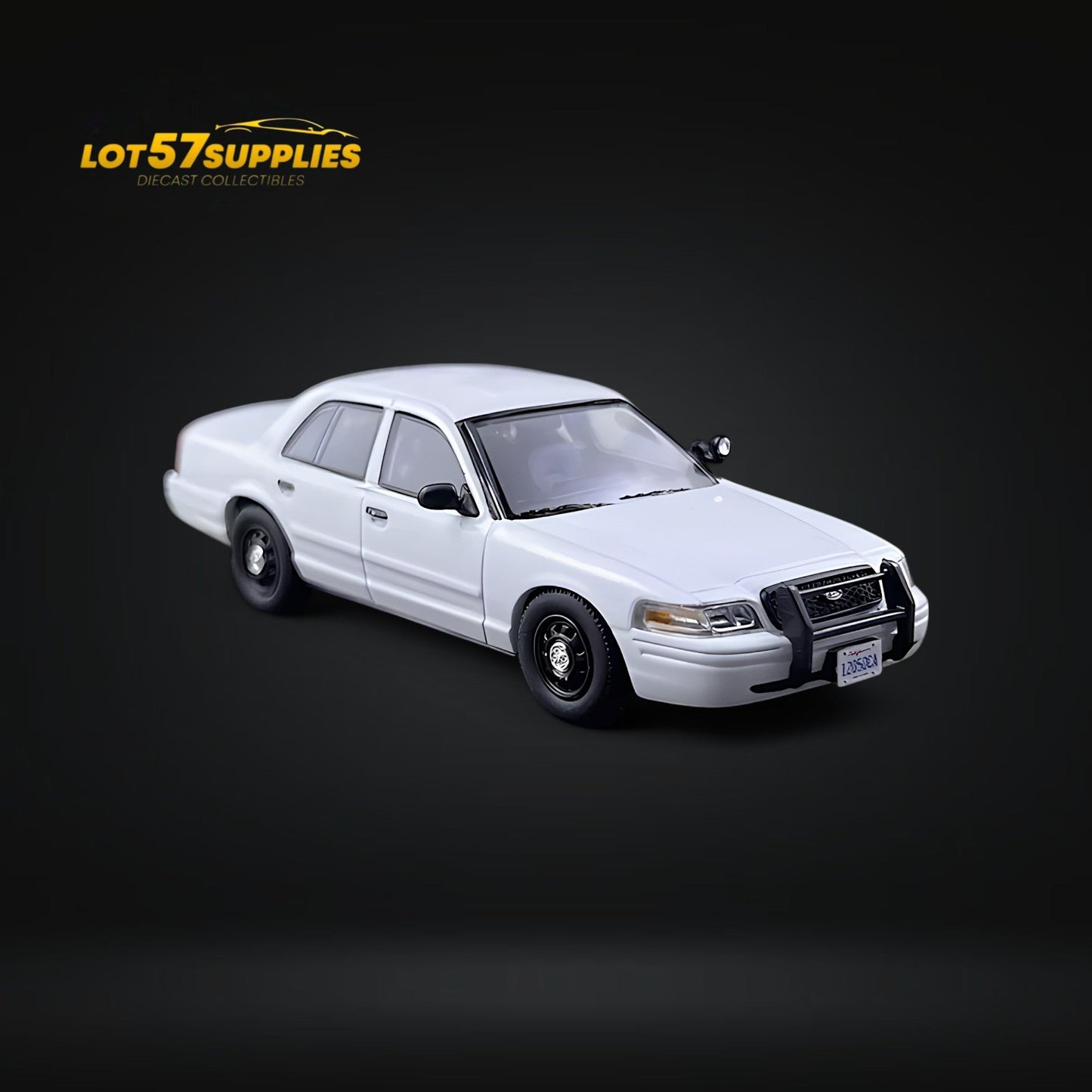 Rollin Ford Crown Victoria White Undercover Unmarked Police Car 1:64 - Evergreen Kings