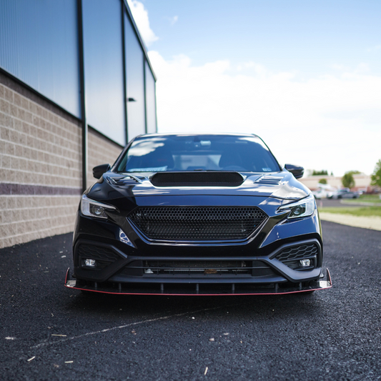 JDMuscle 22-25 WRX sport grille, black and mesh design, enhances front end styling of Subaru WRX vehicle