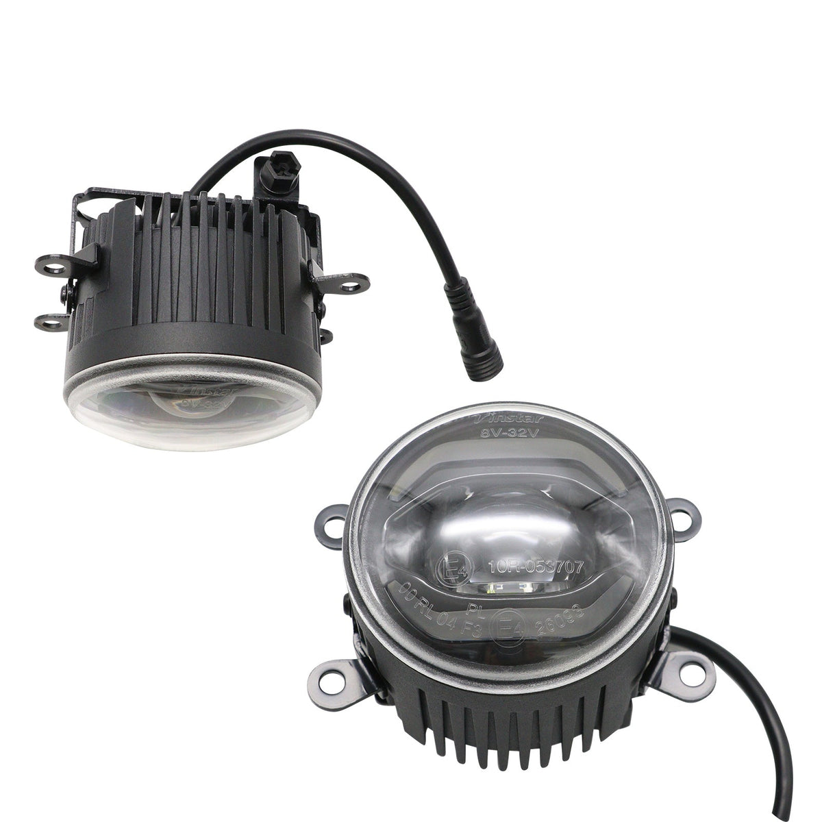 JDMuscle V2 LED halo DRL fog lights for WRX, STI, and BRZ, shown in black housing