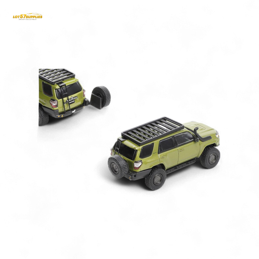 GCD Toyota 4 Runner Light Modified Version Olive Green 1:64 - Evergreen Kings