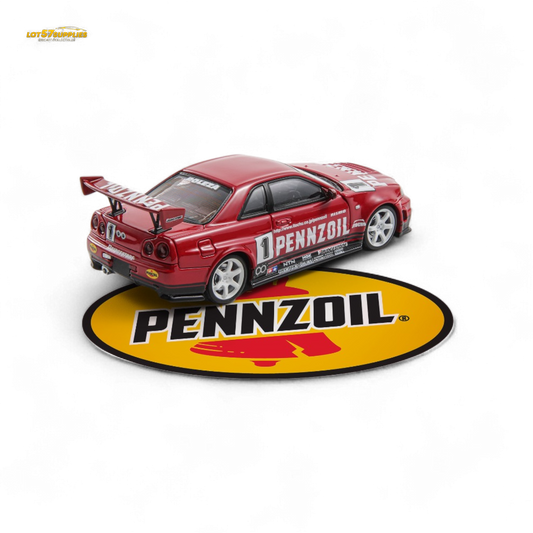 Fast Speed Skyline GT-R R34 Nismo Z-Tune Red 1:64 - Evergreen Kings