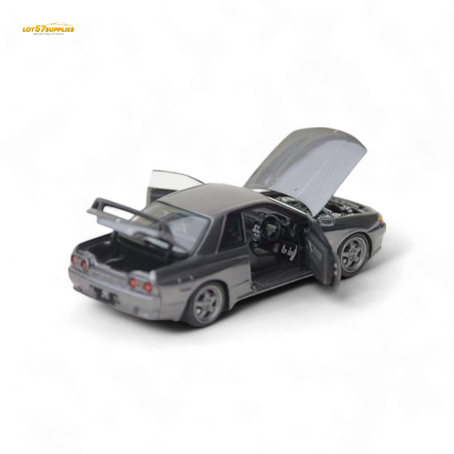 Focal Horizon Nissan Skyline GT-R R32 Nismo S-Tune Gun Grey 1:64 - Evergreen Kings