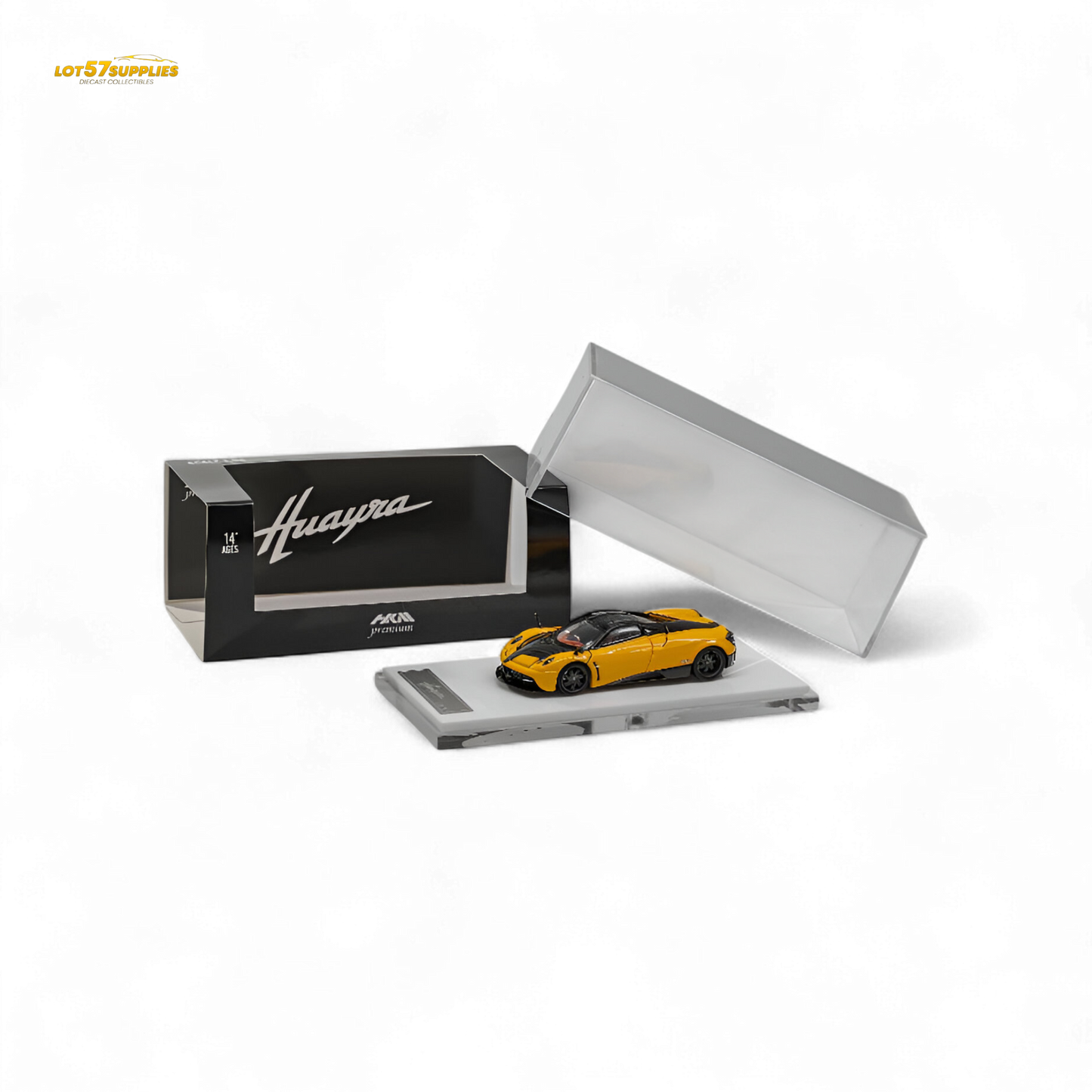 HKM Premium Huayra Coupe 2014 Orange Yellow 1:64 - Evergreen Kings