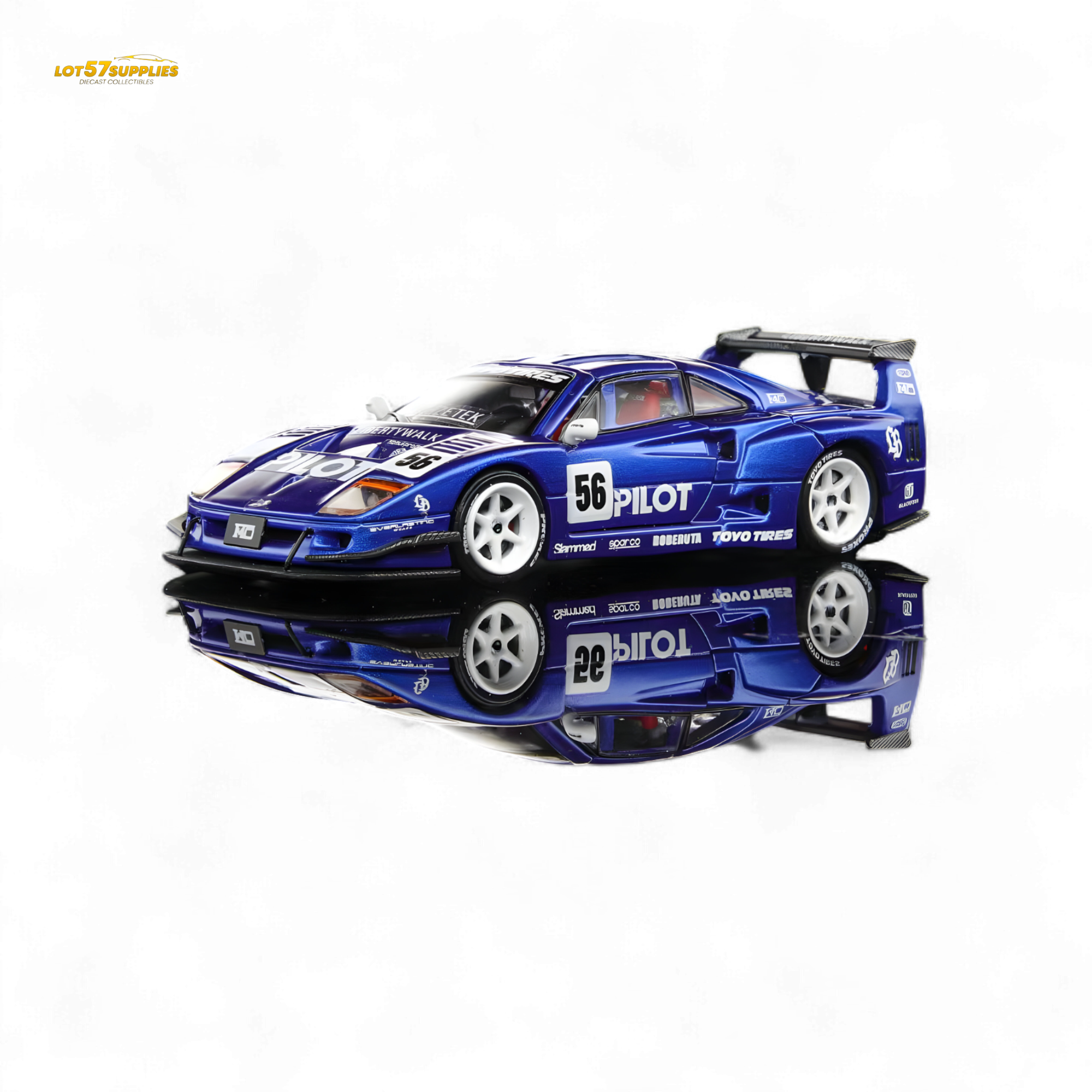 Demon King Auto Ferrari F40 LB-Works Wide-Body PILOT Livery 1:64
