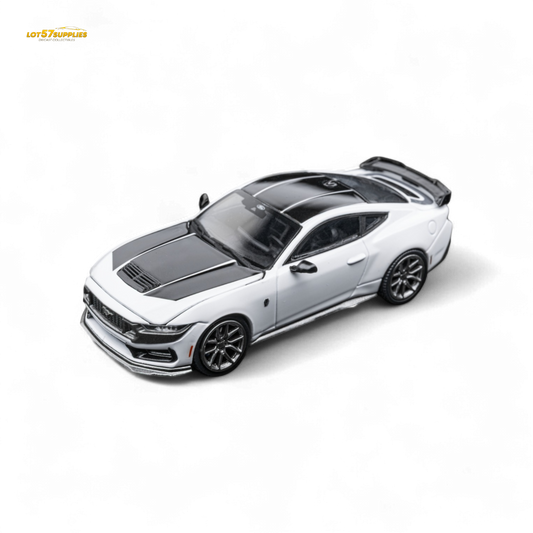 DCM Mustang Dark Horse Crystal White 1:64 - Evergreen Kings