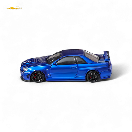 Fuji Skyline R34 GT-R Nismo Z-Tune - Bayside Blue 1:64 - Evergreen Kings