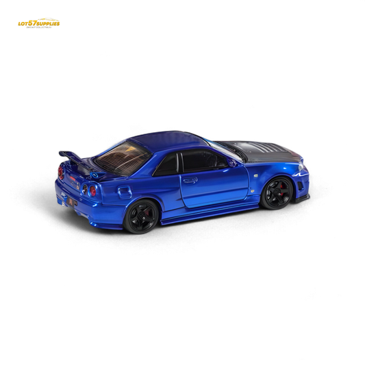 Fuji Skyline R34 GT-R Nismo Z-Tune Bayside Blue 1:64 - Evergreen Kings