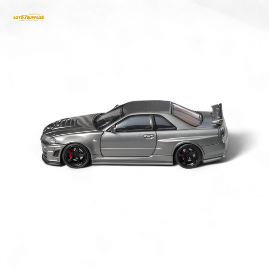 Fuji Skyline R34 GT-R Nismo Z-Tune Gun Grey 1:64 - Evergreen Kings