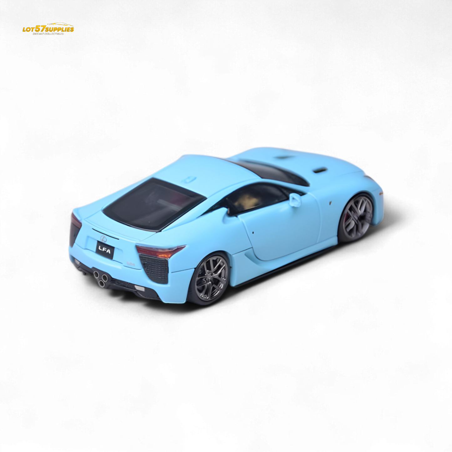 Blue Lexus LFA Model One diecast car in Tiff Blue, 1:64 scale, showcasing detailed exterior from Lot57Supplies Diecast Shop