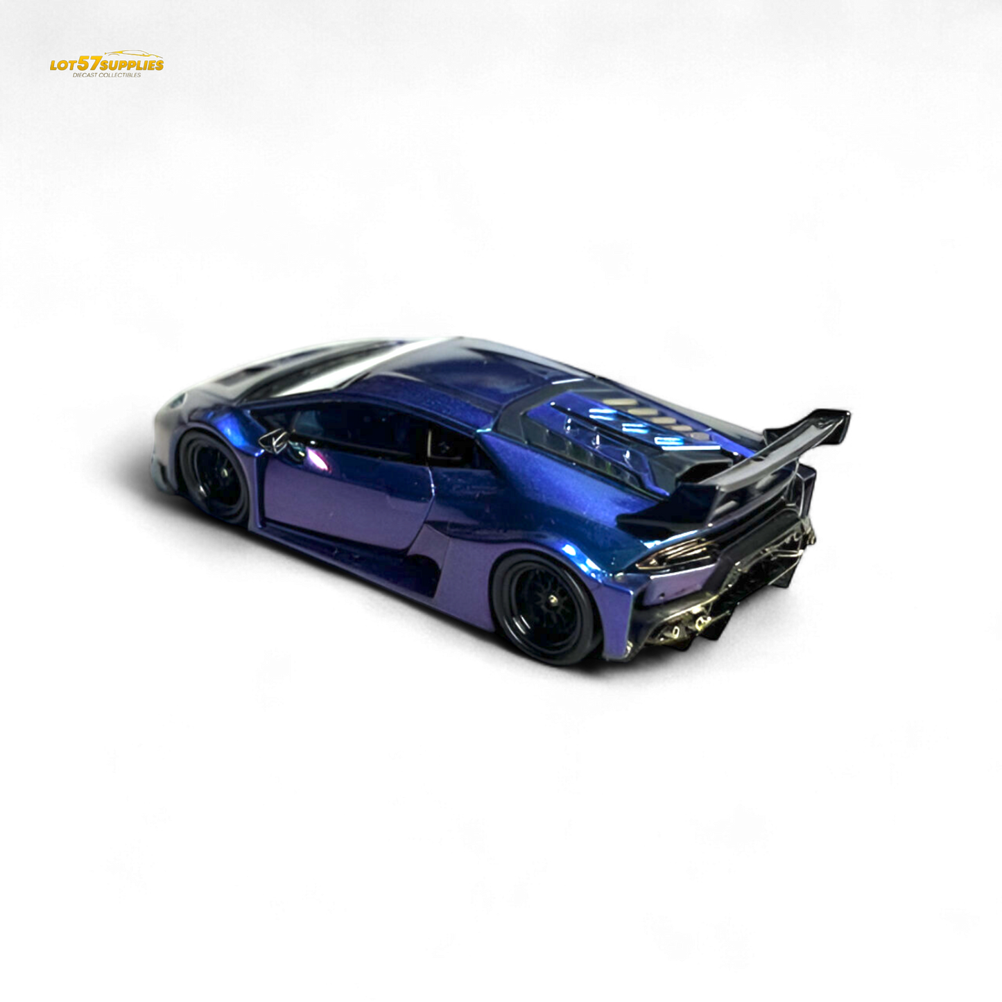 Purple Lamborghini Huracan GT LP610 diecast model in 1:64 scale, detailed toy car from Lot57Supplies Diecast Shop.