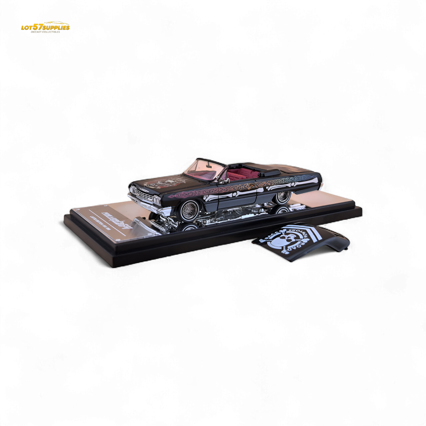 Fine Works64 Chevrolet Impala Lowrider Skull Livery 1:64 - Evergreen Kings