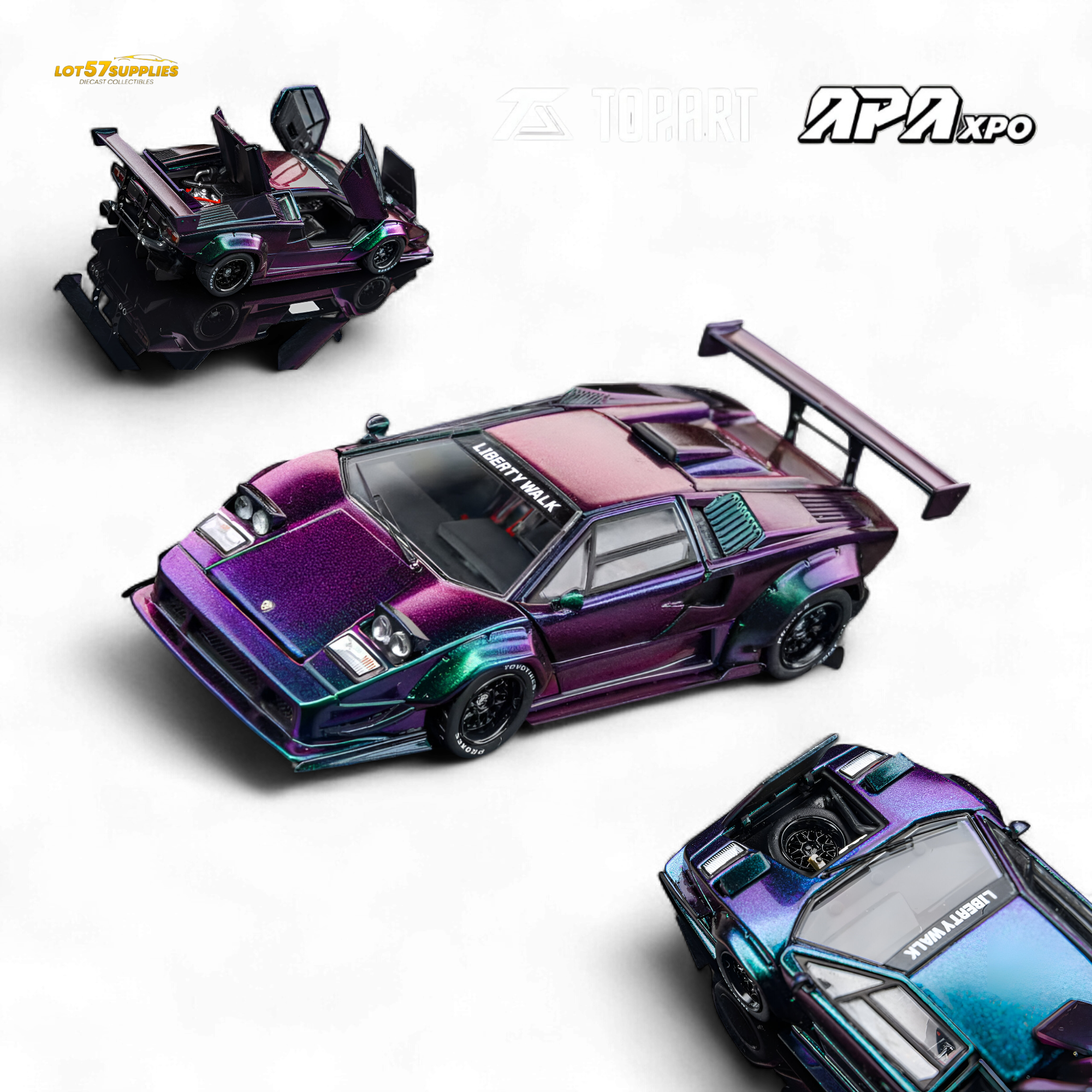 TOPART 1/64 LB☆WORKS Countach Chameleon Topart Lamborghini