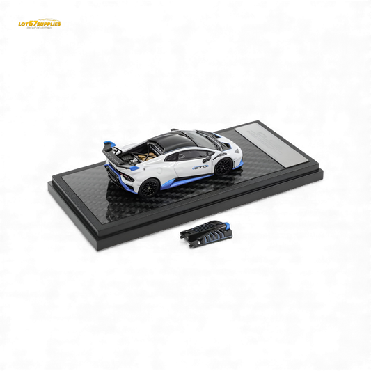 (Pre-Order) LCD Lamborghini Huracan STO White 1:64 - Evergreen Kings