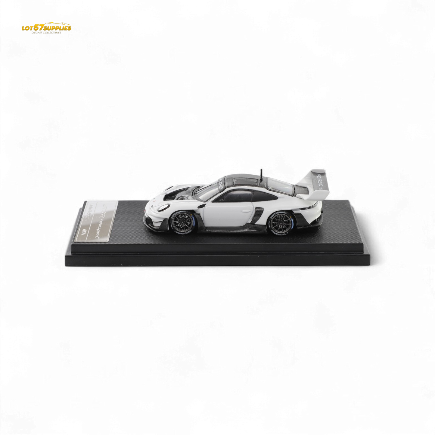 HKM Porsche 911 GT3 R Rennsport White Carbon Hood 1:64 - Evergreen Kings