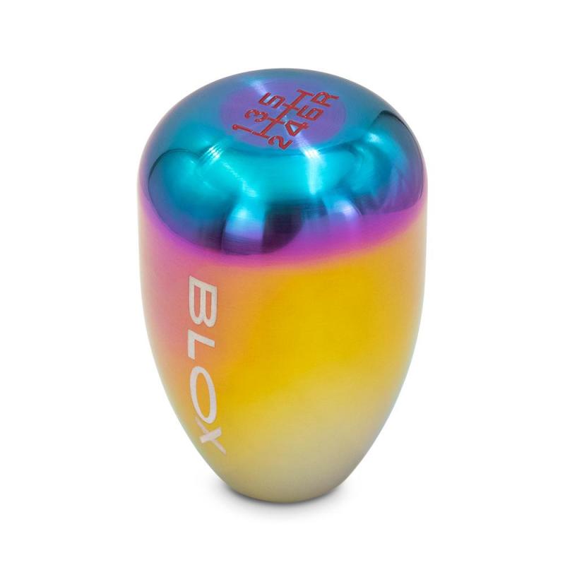 FR SPORT BLOX Racing 5-speed billet aluminum shift knob with neo finish for manual transmission, featuring 10x1.25mm threading.