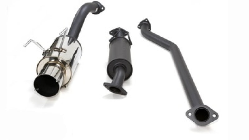 FR SPORT HKS Hi-Power muffler exhaust system kit for 2002 Honda Civic Si, showing the stainless steel muffler and piping.