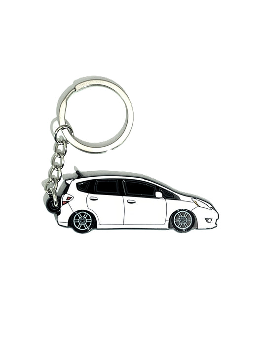 Drift Pins GE Fit keychains featuring colorful plastic and metal keyring with GE Fit branding on a plain background.